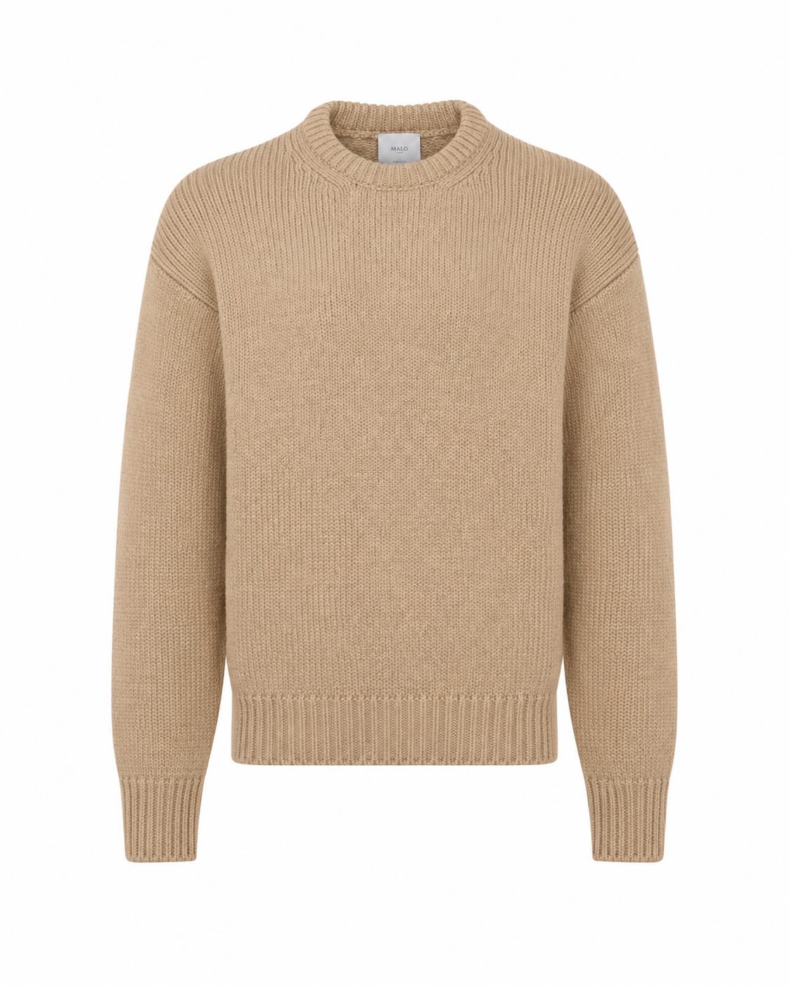 Chunky knit cashmere crew neck jumper REGULAR FIT