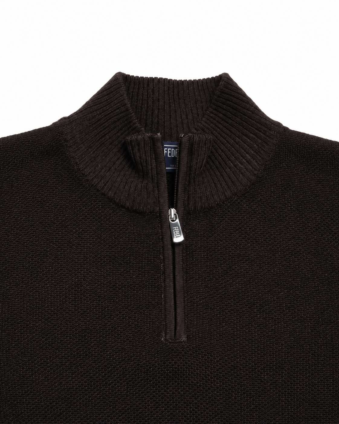 Knitted Troyer FAVONIO in Merino wool