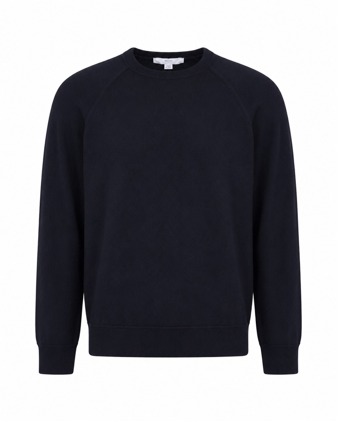 Dunkelblauer Kaschmirpullover mit Raglanärmeln