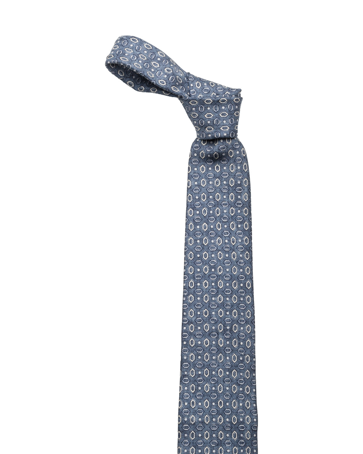 Seidenkrawatte fein gemustert Blau