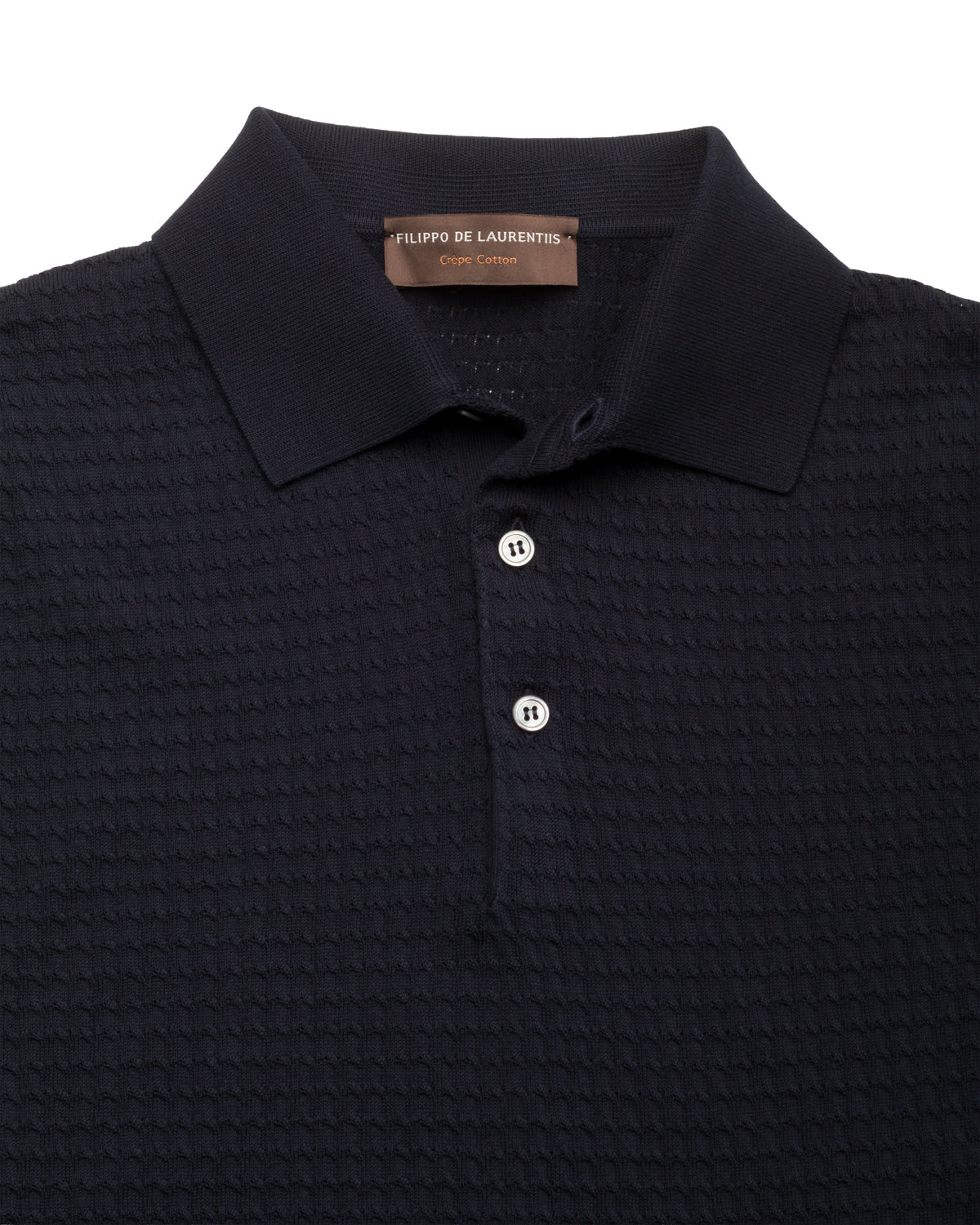 Cotton crepe polo relaxed slim