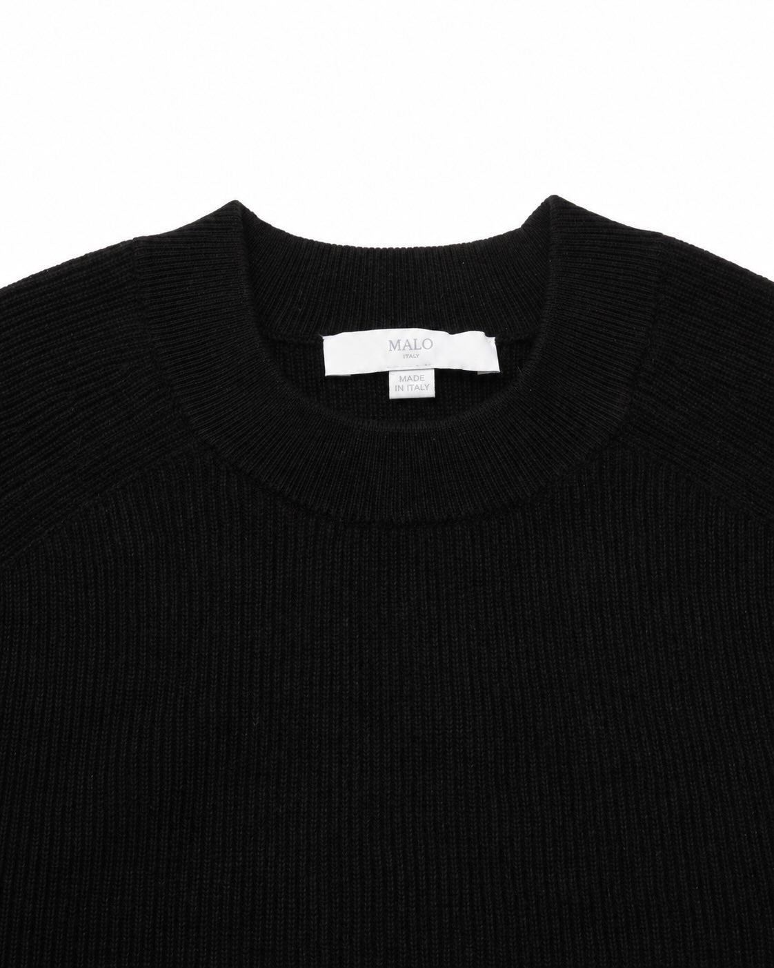 Black cashmere raglan sweater