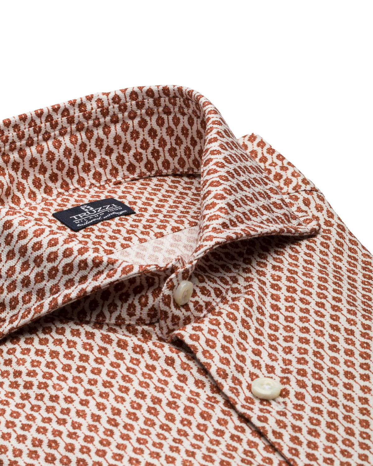 Baumwollhemd Allover Muster Slim Fit