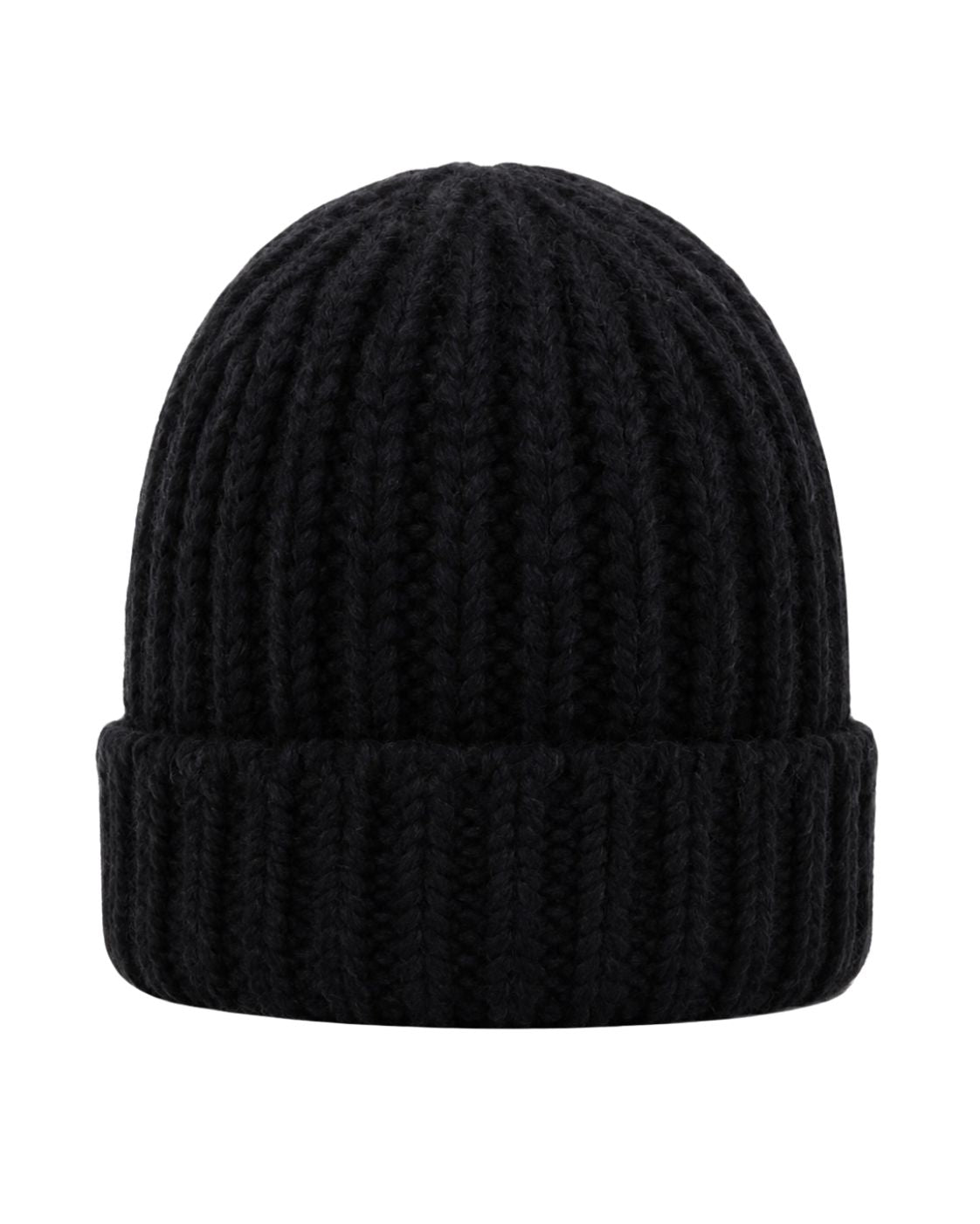 Rippstrickmütze ALEXTW aus Kaschmir in Schwarz