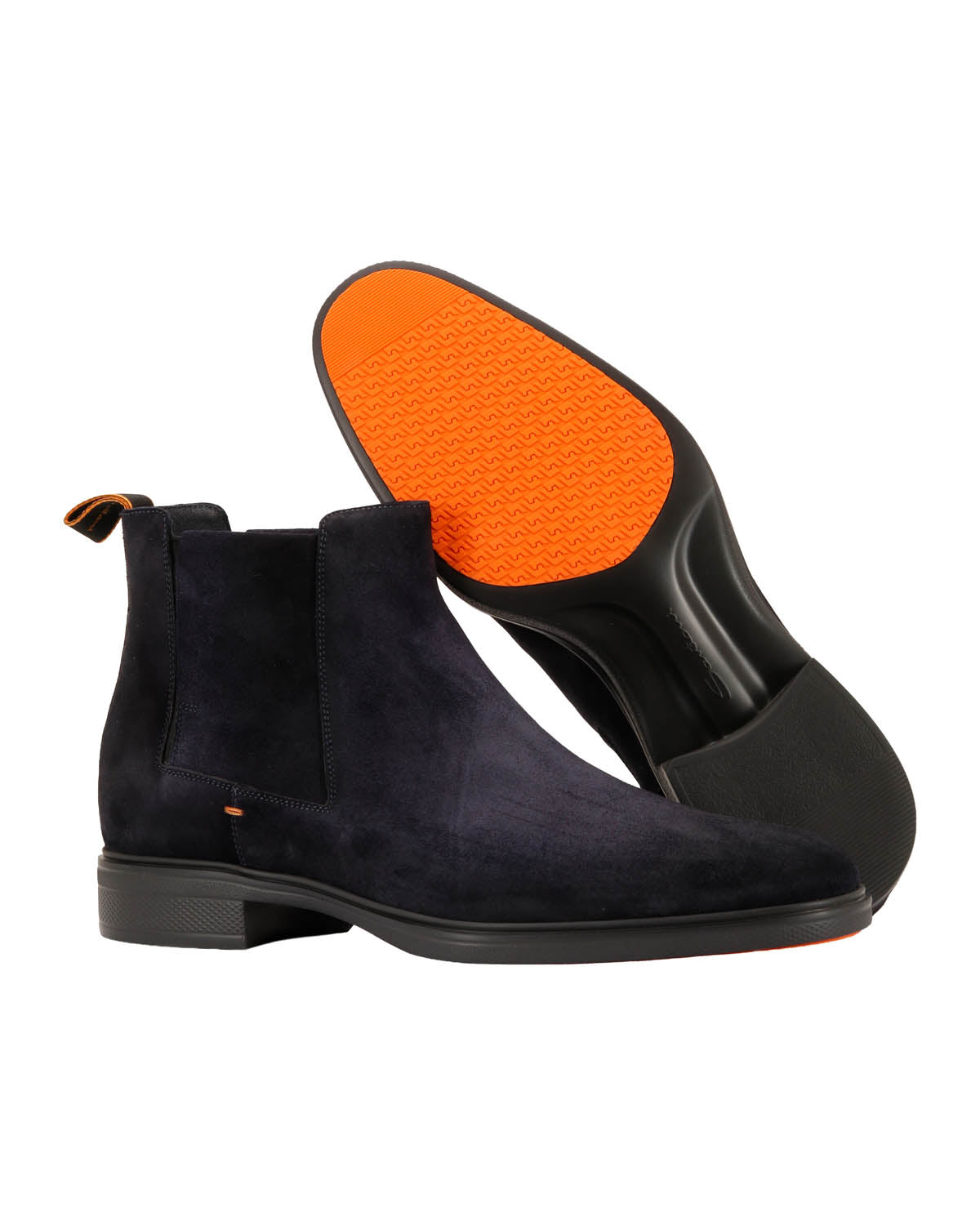 Ultraleichter Chelsea Boot aus Veloursleder in Dunkelblau
