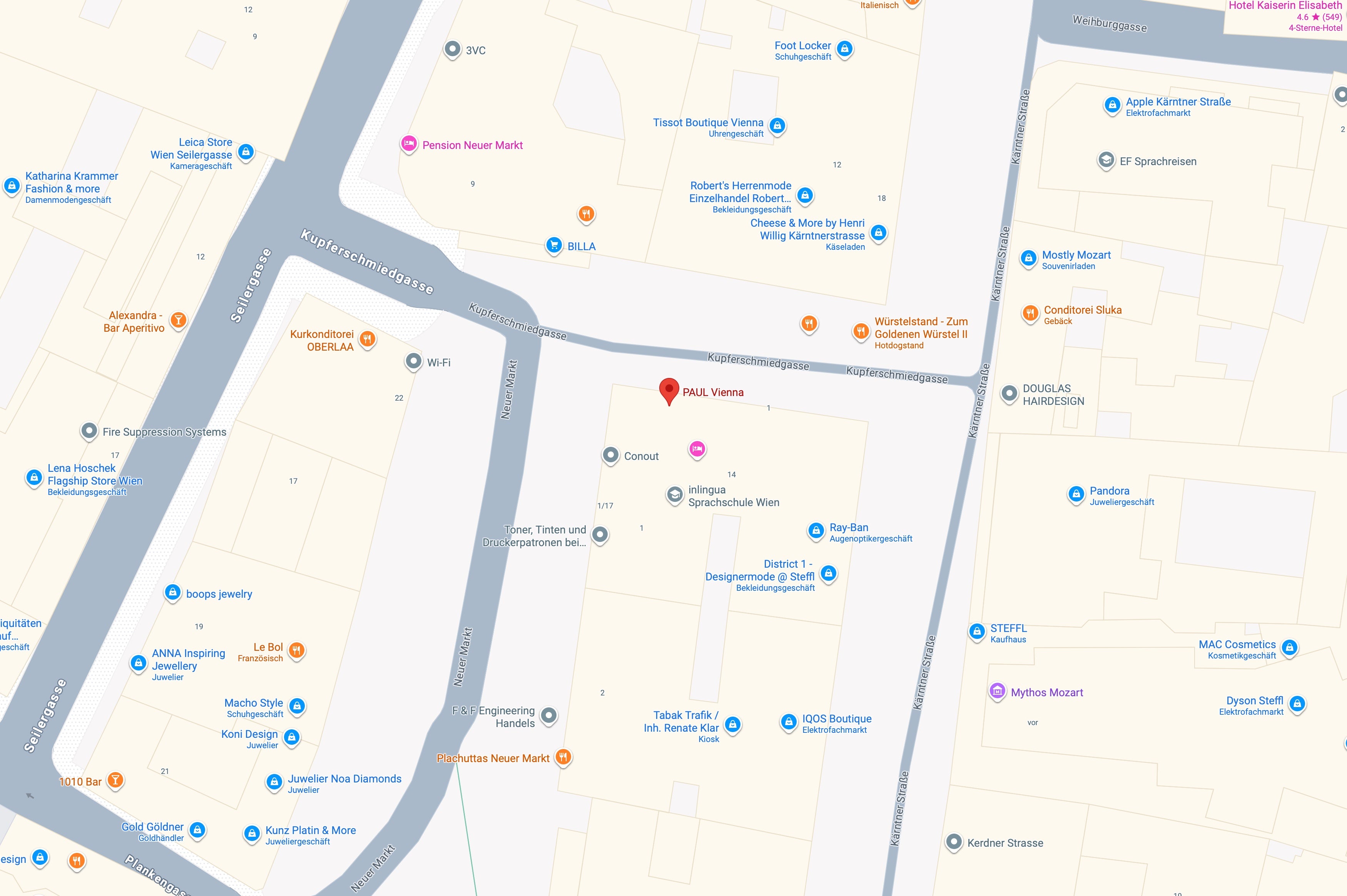 Paul Vienna Adresse, Google Maps