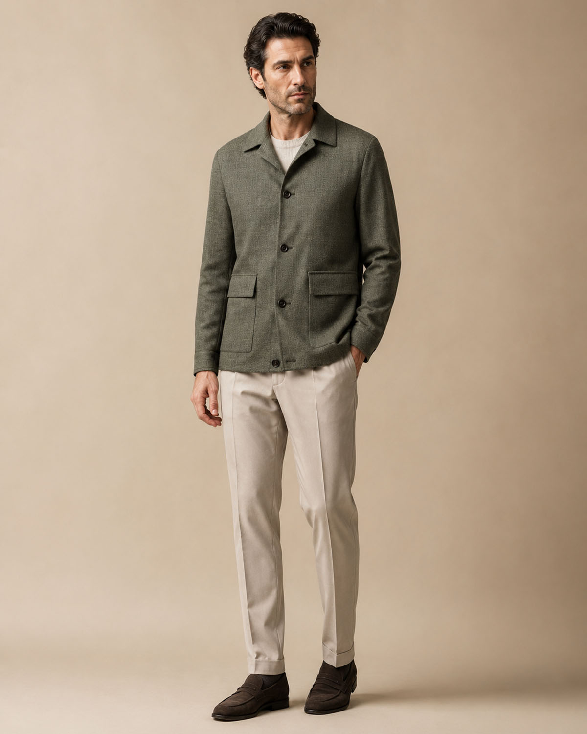 Shirt Jacket Schurwolle Serge Relaxed Fit