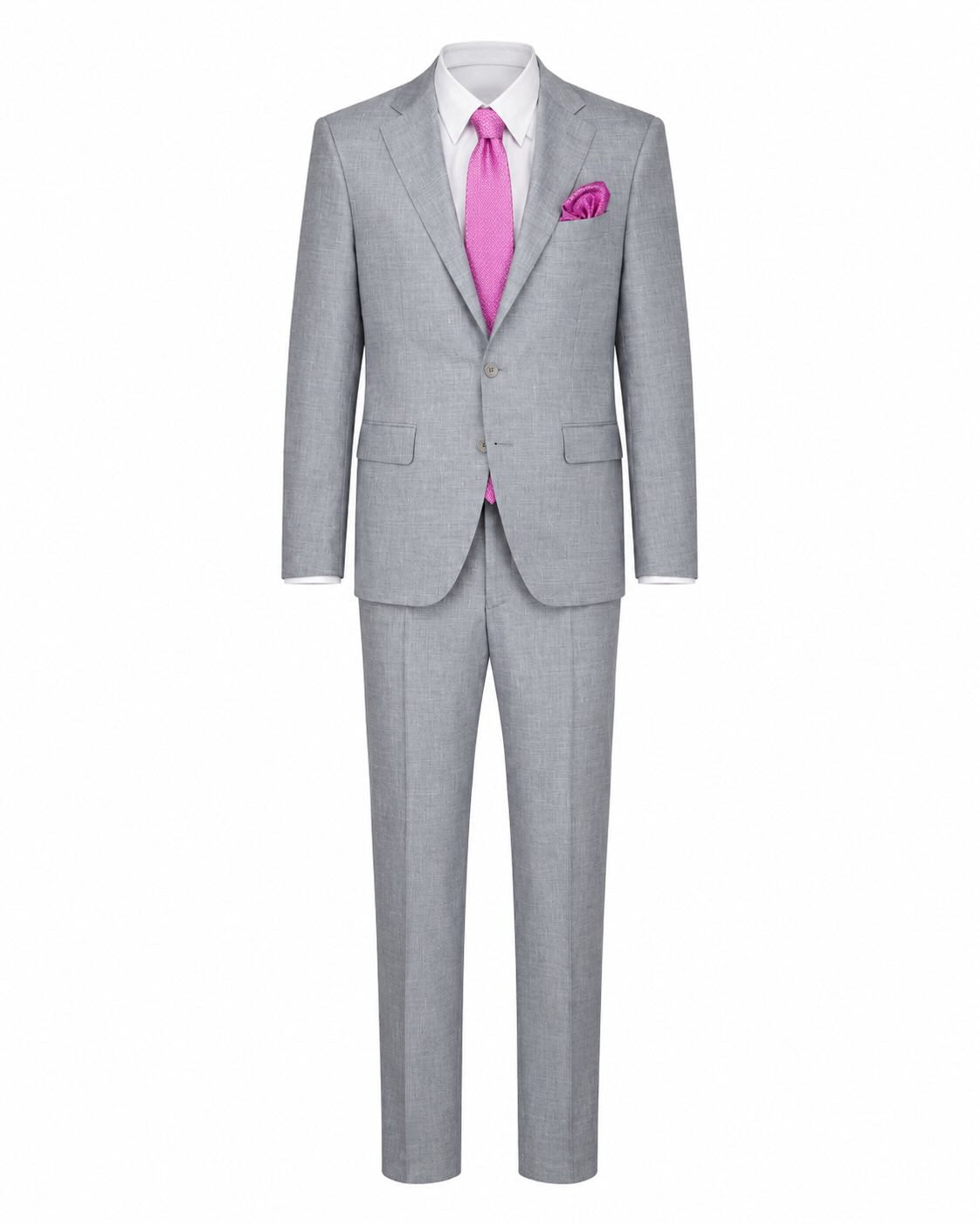 Businessanzug Leinen-Wollmischung Slim Fit