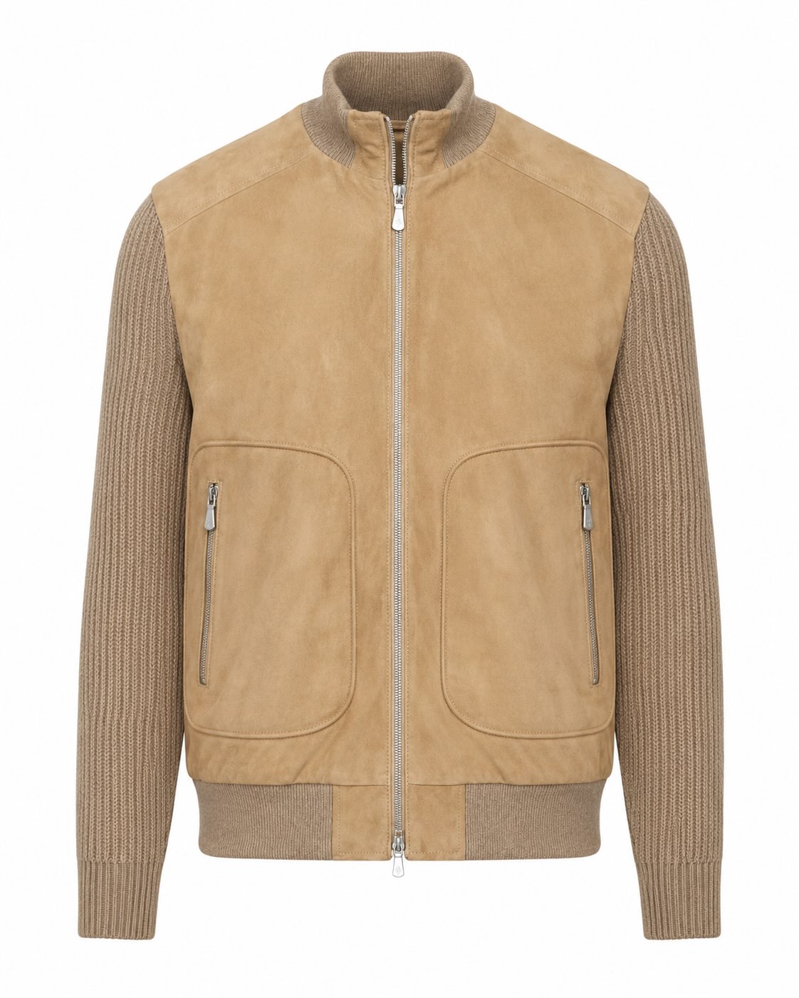 Veloursleder-Blouson aus Ziegenleder