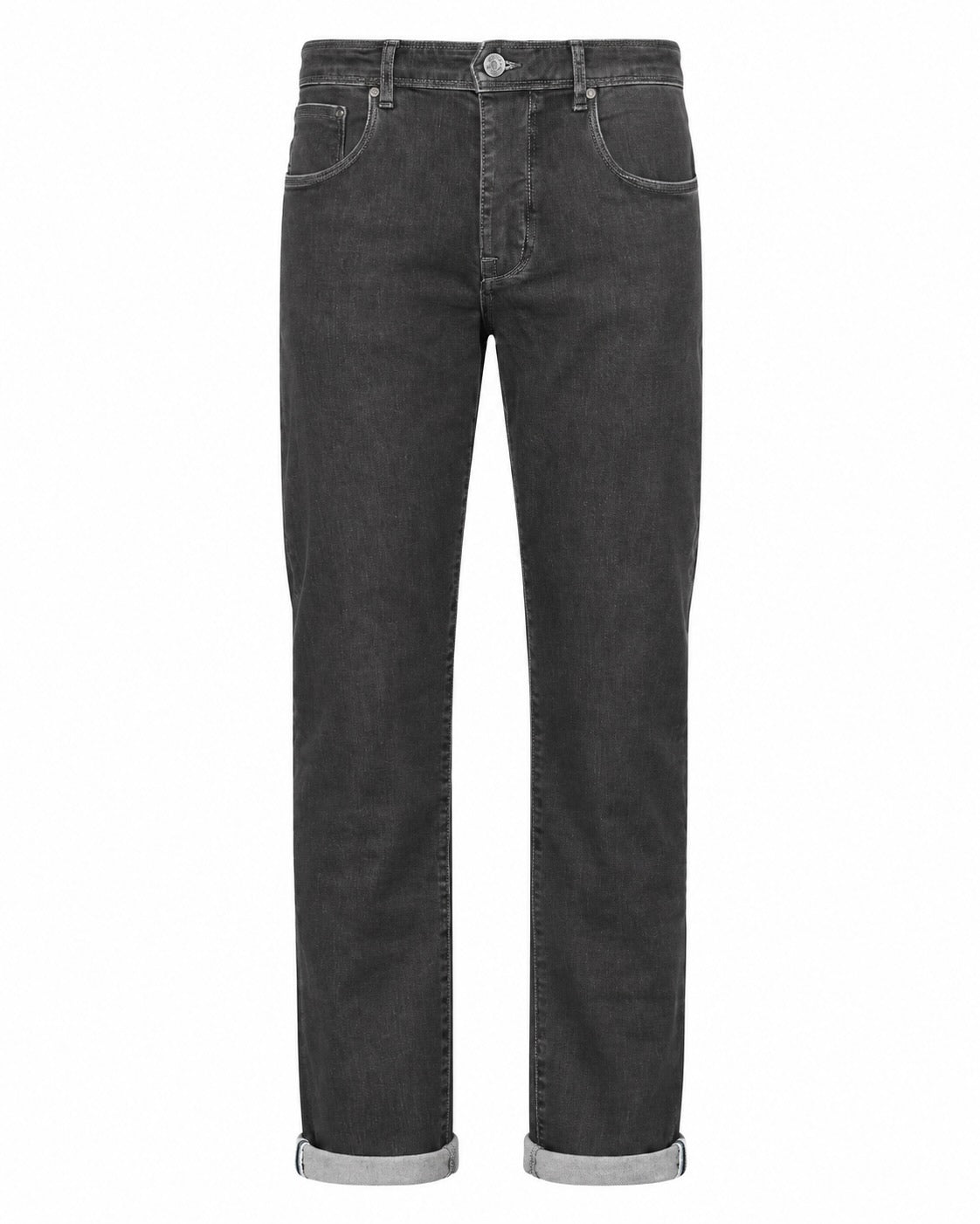 Jeans Regular Fit aus Baumwolle und Lyocell in Anthrazit