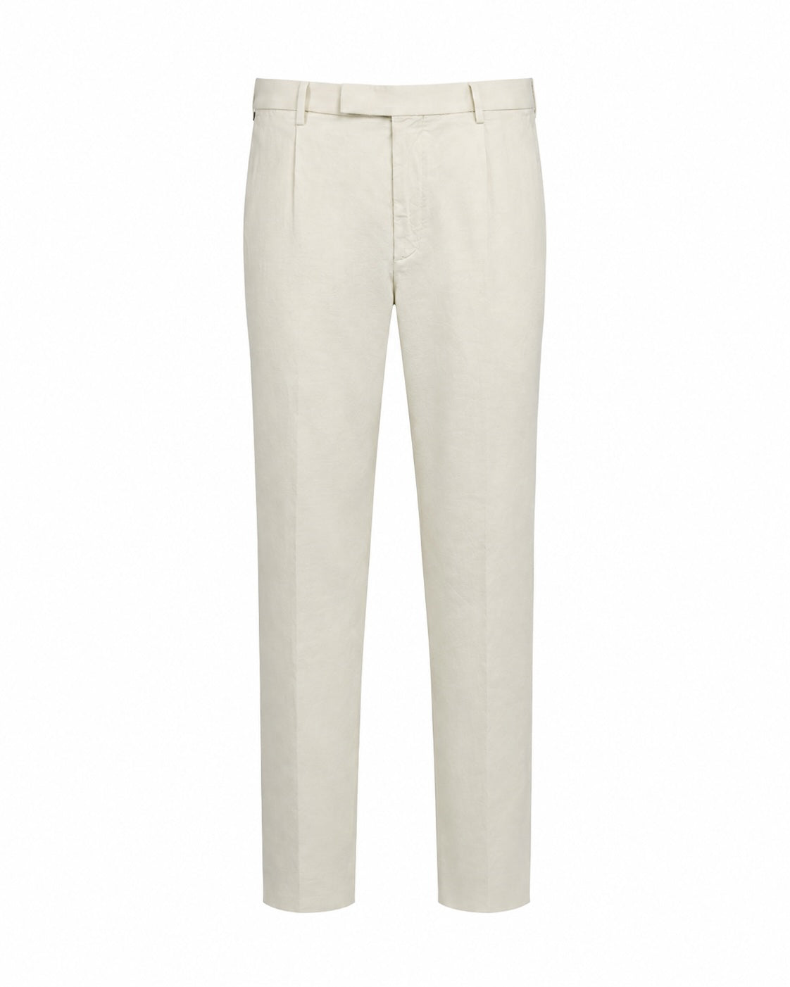 Silvio Hose Baumwolle Leinen Relaxed Fit mit Bundfalte