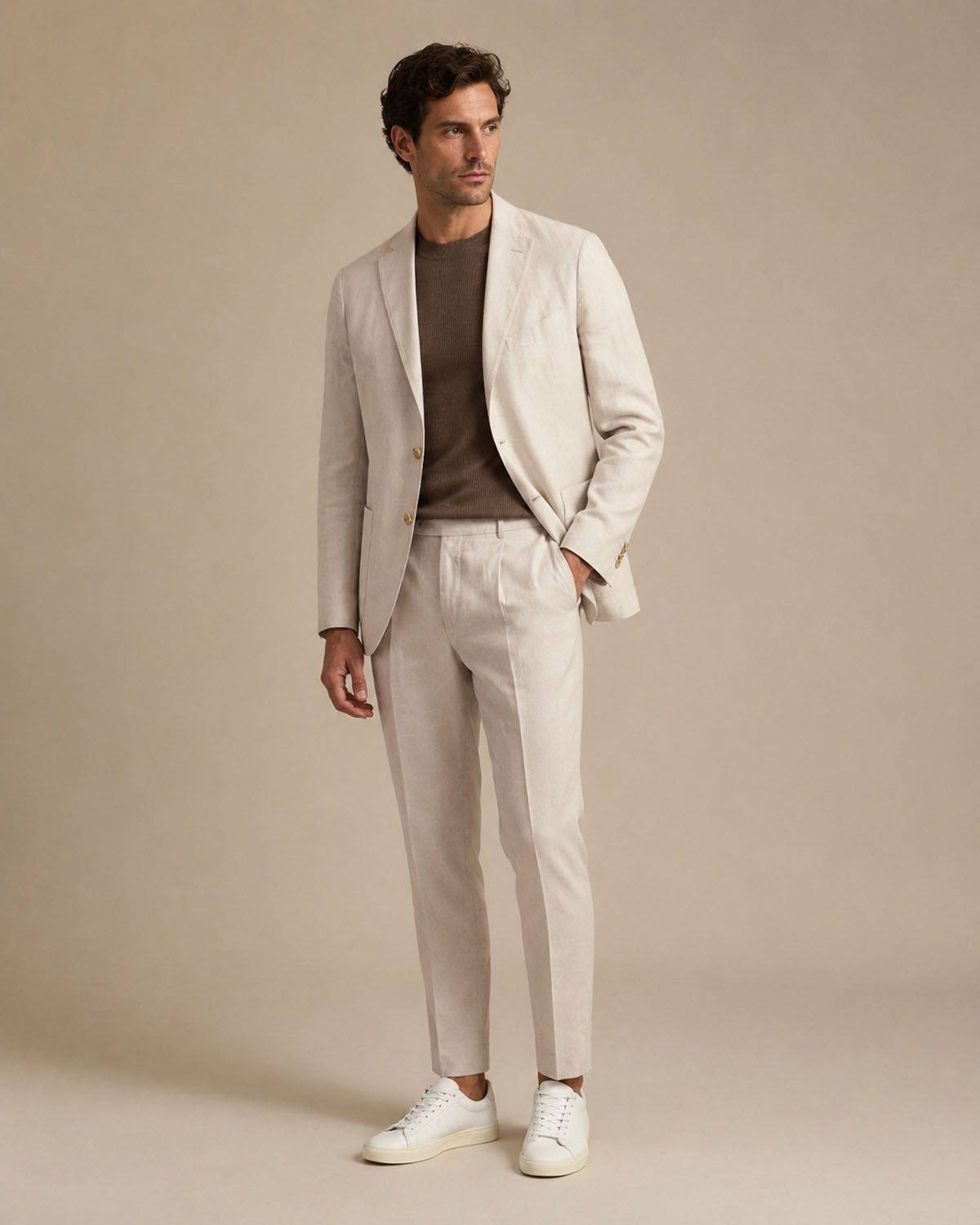 Leinenanzug Slim Fit