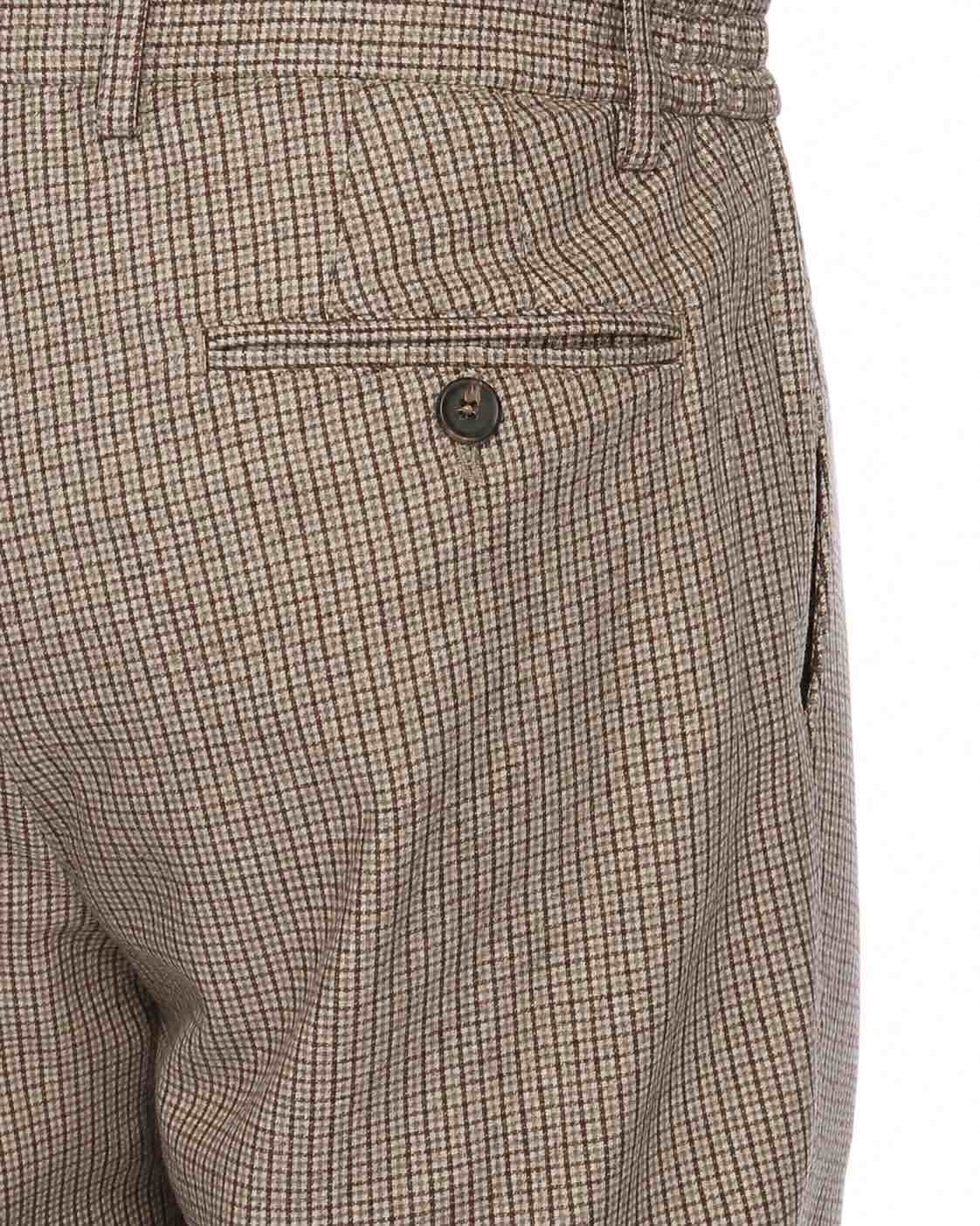 Hose mit Bundfalte aus Wolle und Kaschmir