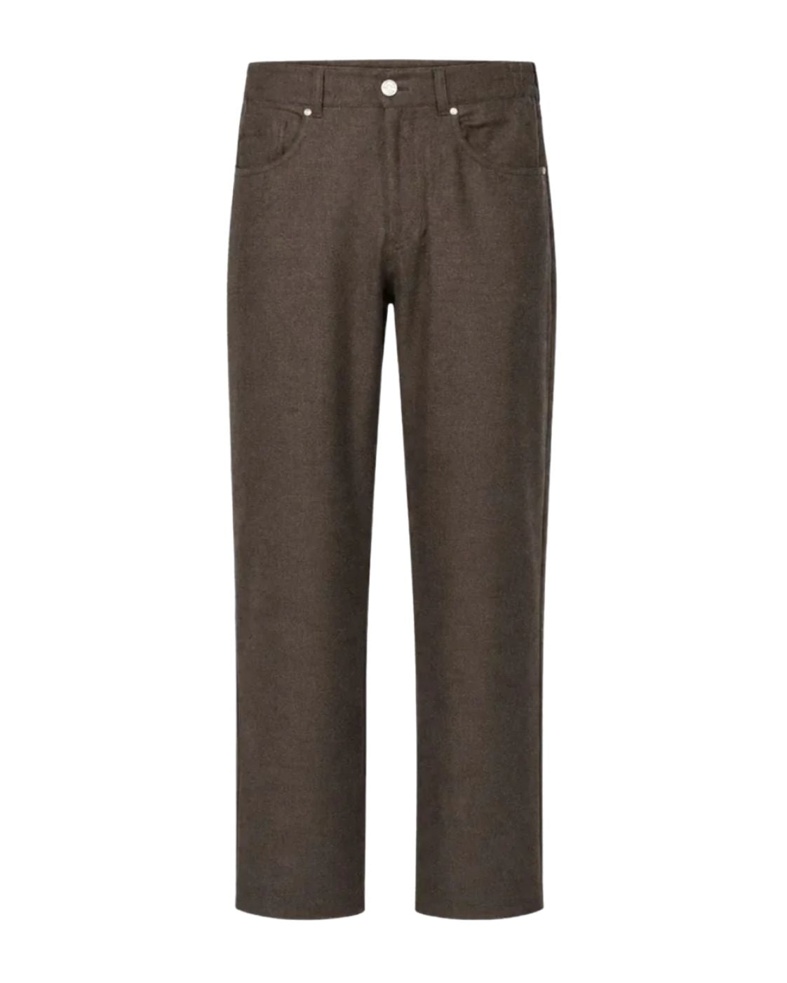 5-Pocket-Hose aus Schurwolle in Braun