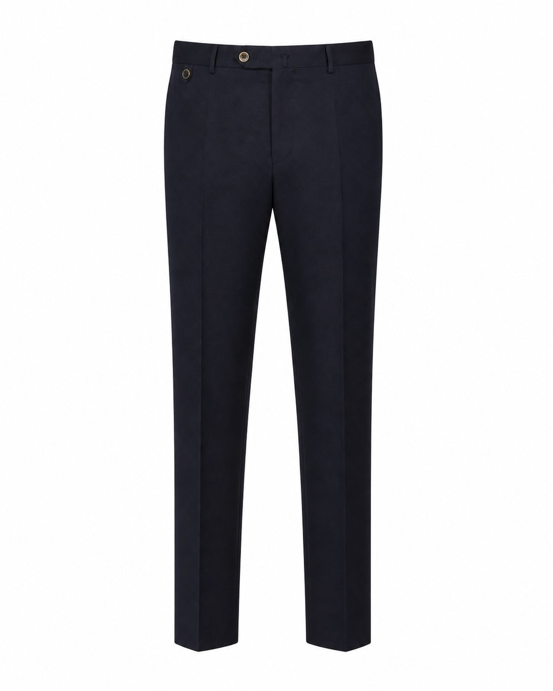 Baumwollhose Slim Fit Stretch Bundfalte