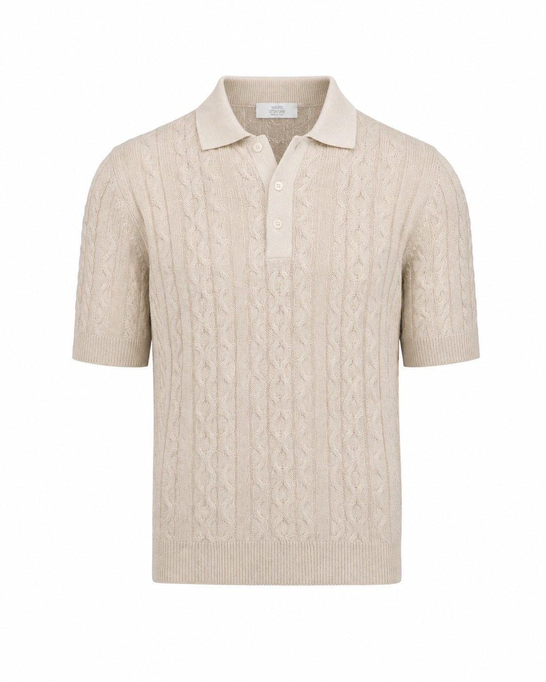 Baumwolle Kaschmir Strickpolo Slim Fit