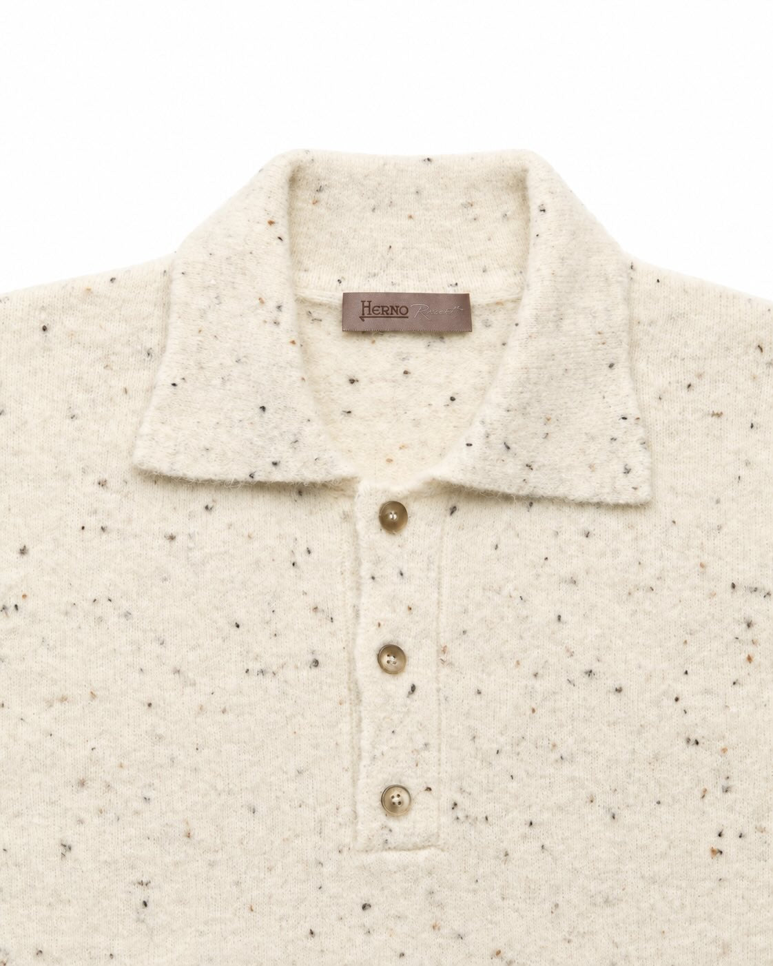 Strick Polo-Shirt aus Alpaka und Wolle