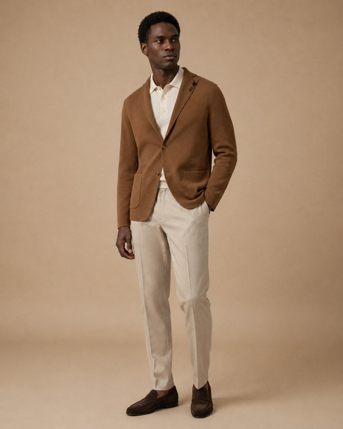 Stricksakko Baumwolle Slim Fit