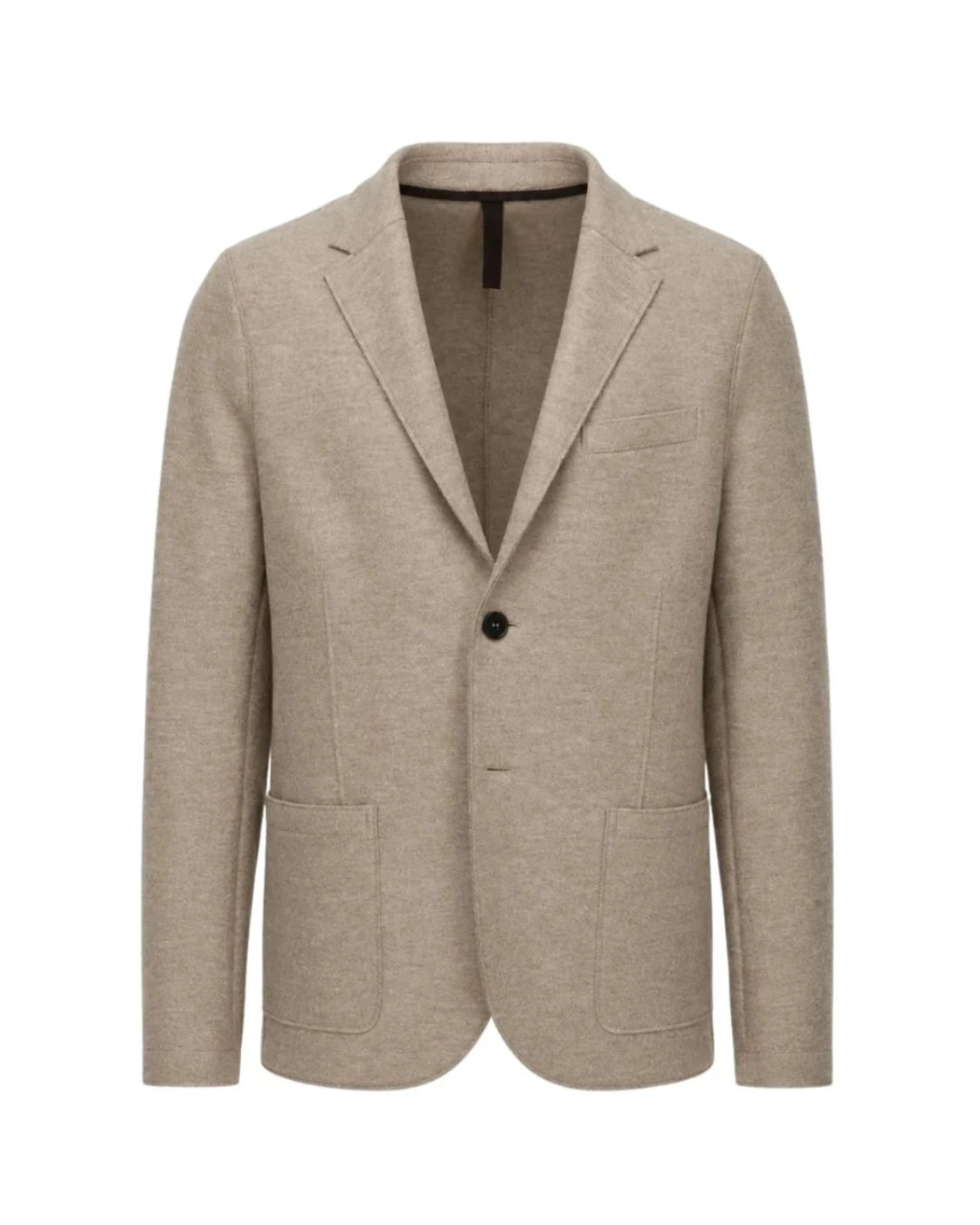 Ungefüttertes Schurwollsakko in Beige