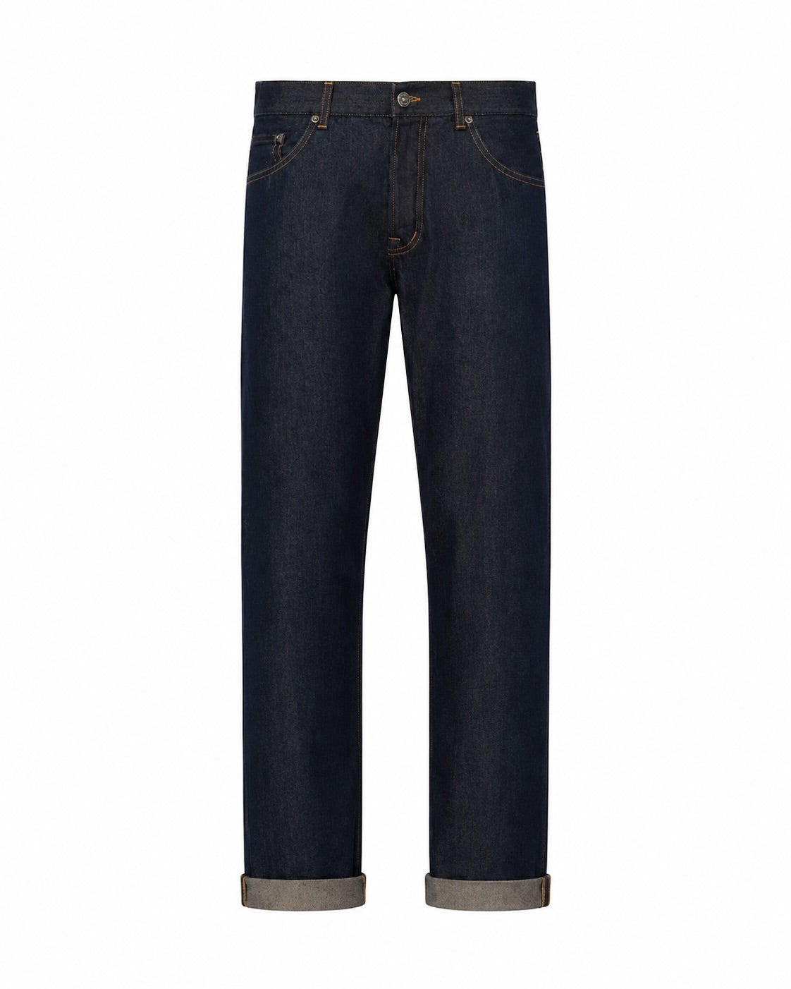 Raw Denim Jeans Straight Leg aus Baumwolle