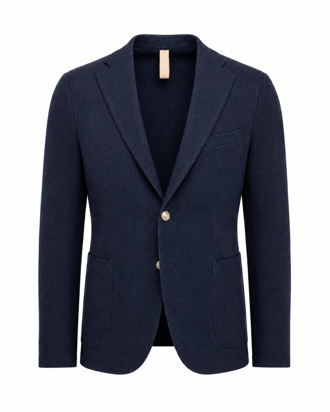 Baumwollmix Fischgrat Blazer Slim Fit