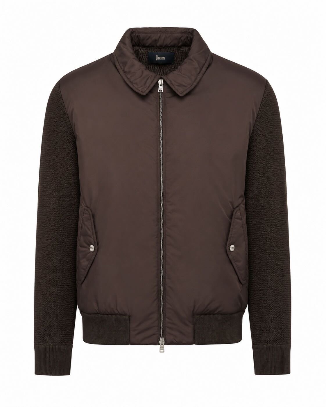 Hybrid Blouson Baumwollstrick Relaxed Slim