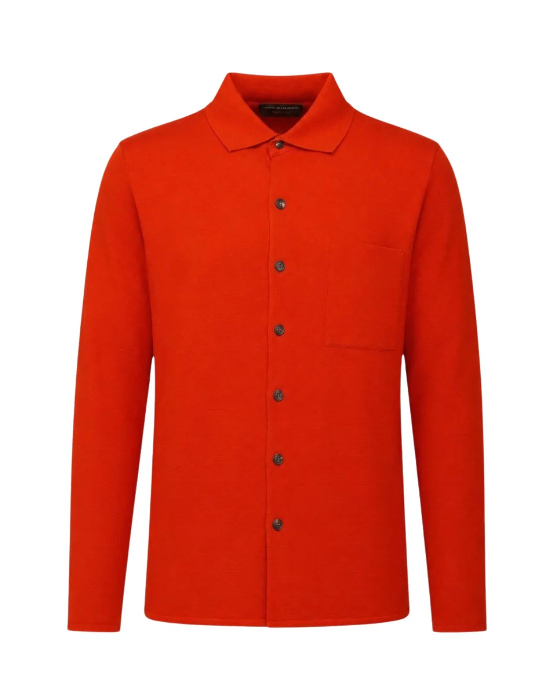 Oranges Overshirt aus Superfine 120’s Merinowolle